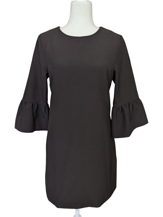 Wren & Willa Dresses & Skirts - Wren & Willa Womens Black Amberlyn Ruffle Sleeve Sheath Mini Dress NWT Medium